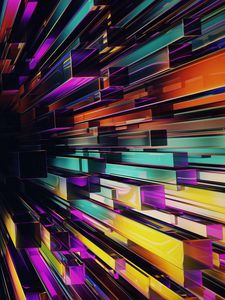 Превью обои структура, 3d, разноцветный, абстракция