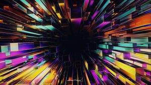 Превью обои структура, 3d, разноцветный, абстракция