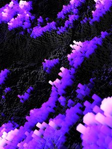 Превью обои структура, 3d, рельеф, свечение, фиолетовый