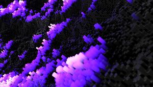 Превью обои структура, 3d, рельеф, свечение, фиолетовый