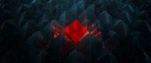 Превью обои структура, рельеф, 3d, свечение, красный