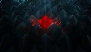 Превью обои структура, рельеф, 3d, свечение, красный
