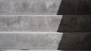 Превью обои ступеньки, лестница, бетон, тень, черно-белый