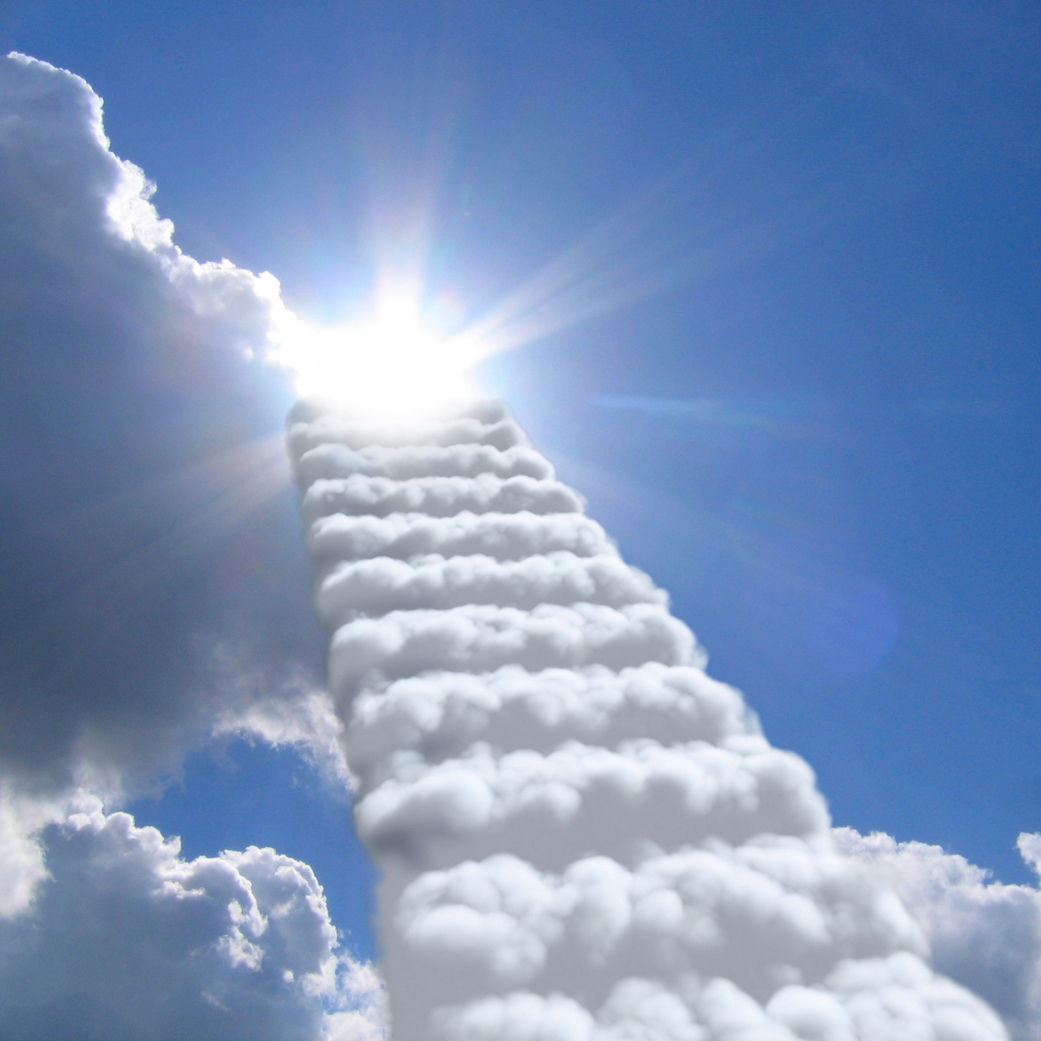 Облака это души людей. Рай Небесный. Лестница уходящая в небо. Люди на небесах. Лестница уходит в небо.
