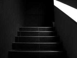 Превью обои ступеньки, стены, темный, лестница
