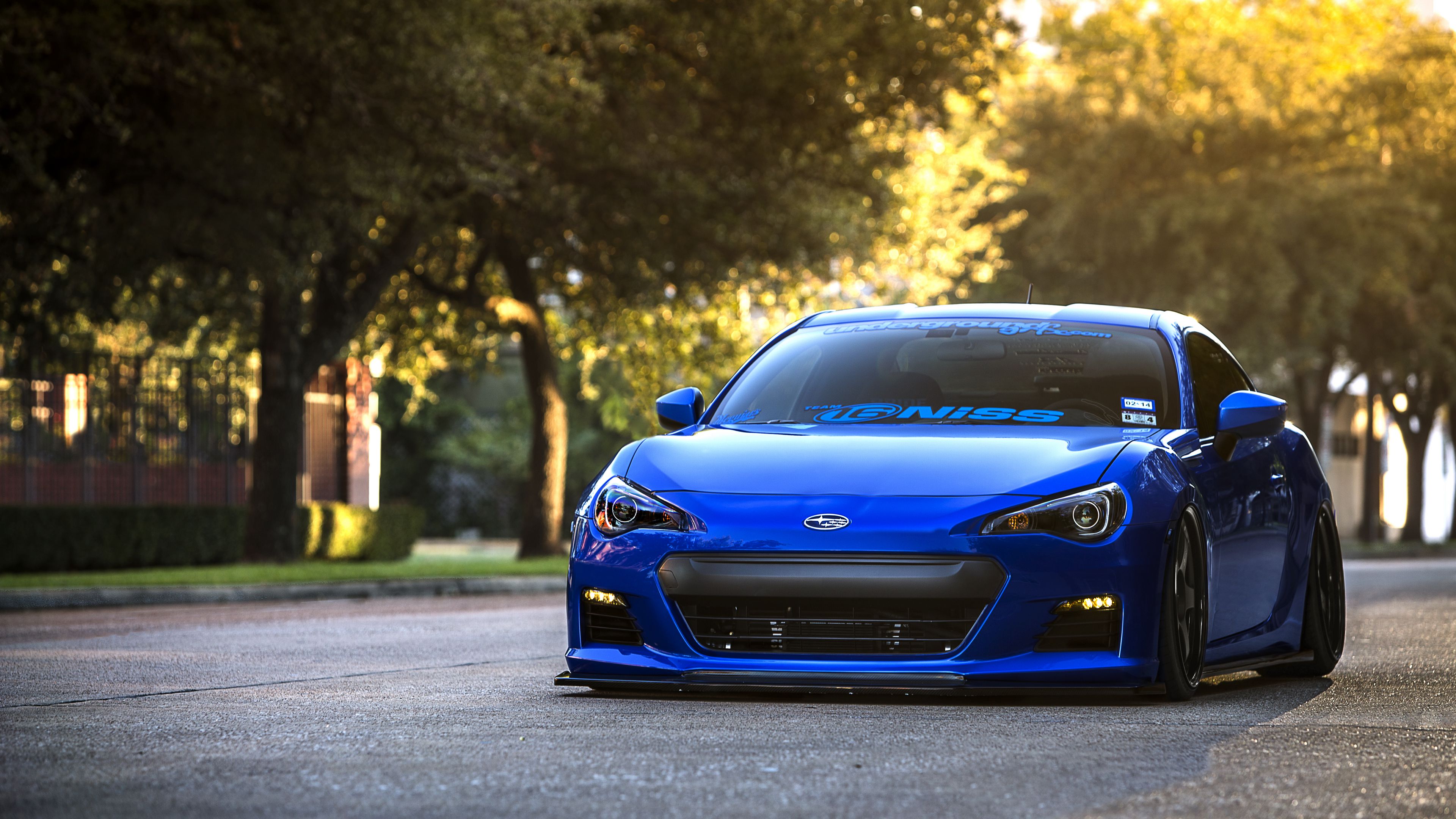 Скачать 3840x2160 subaru, brz, blue, front, субару, брз, спорткар, купе  обои, картинки 4k uhd 16:9