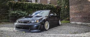 Превью обои subaru impreza, subaru, автомобиль, черный