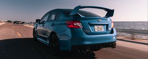 Превью обои subaru wrx, subaru, автомобиль, спорткар, скорость