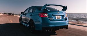 Превью обои subaru wrx, subaru, автомобиль, спорткар, скорость