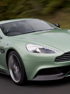 Превью обои суперкар, зеленый, aston martin