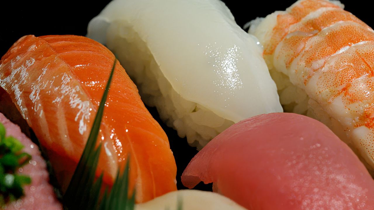 Обои суши, рыба, еда, макро