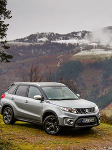 Превью обои suzuki, vitara, вид сбоку, горы