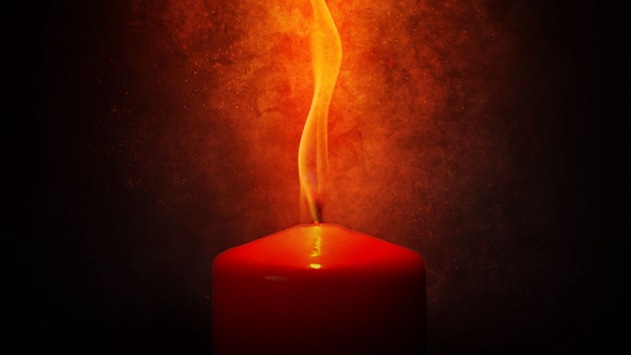 Обои свеча, огонь, гореть, пламя, темный