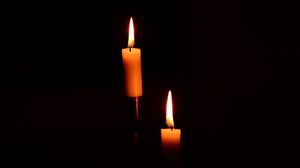 Превью обои свечи, огонь, темный