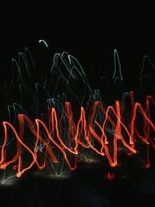 Превью обои свет, длинная выдержка, абстракция, размытость, свечение