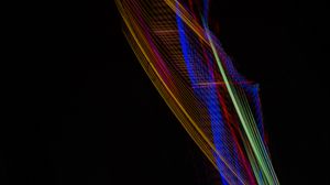 Превью обои свет, длинная выдержка, фризлайт, разноцветный, абстракция