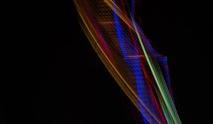 Превью обои свет, длинная выдержка, фризлайт, разноцветный, абстракция