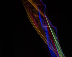 Превью обои свет, длинная выдержка, фризлайт, разноцветный, абстракция