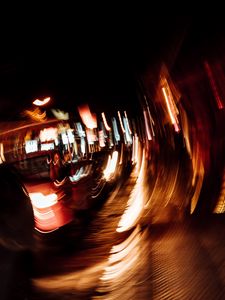 Превью обои свет, длинная выдержка, искажение, размытость, блики