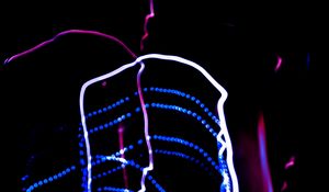 Превью обои свет, фризлайт, разноцветный, абстракция, черный