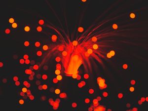 Превью обои свет, красный, блики, освещение, круги