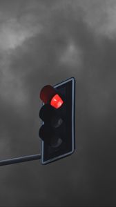 Превью обои светофор, свет, красный, минимализм
