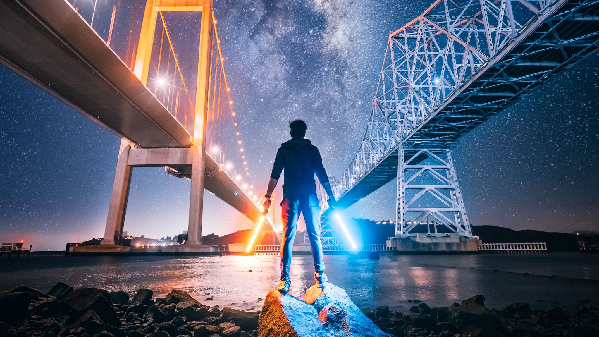 мост и человек