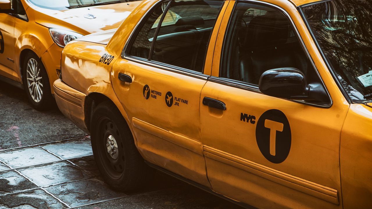 Обои такси, авто, нью-йорк