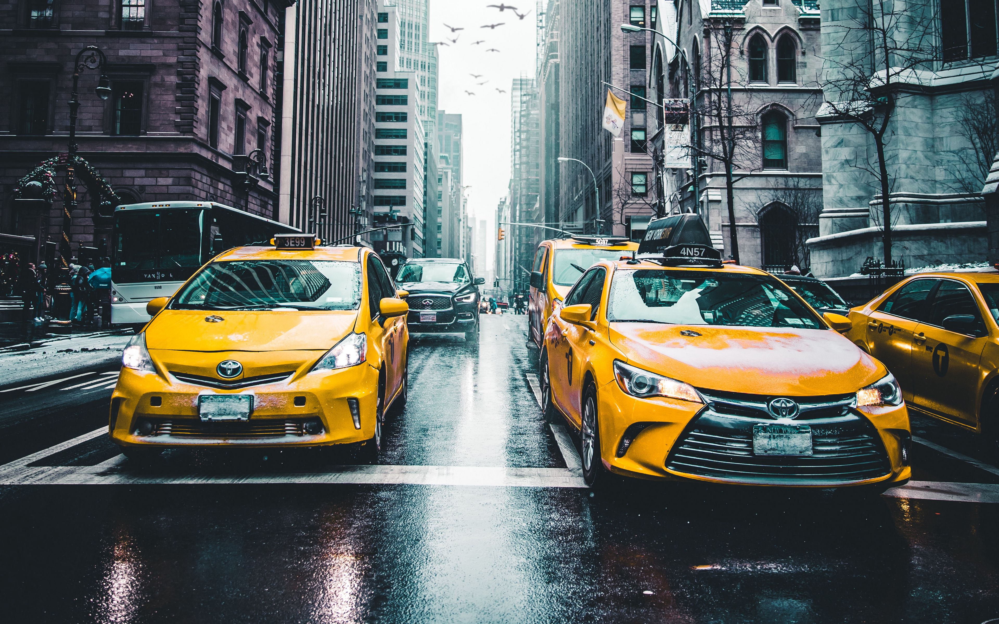 Нью Йорк такси небоскребы