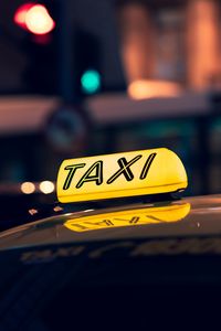 Превью обои такси, шашка, текст, надпись, желтый