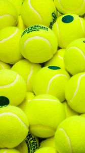 Превью обои теннис, мячи, спорт, салатовый, желтый