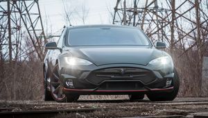 Превью обои tesla model s, tesla, фары, вид спереди