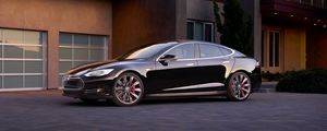 Превью обои tesla model s, tesla motors, вид сбоку