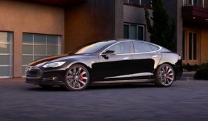 Превью обои tesla model s, tesla motors, вид сбоку