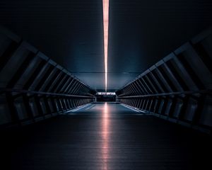 Превью обои тоннель, даль, свечение, подсветка