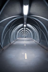 Превью обои тоннель, дорога, мост, конструкция, симметрия
