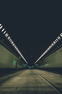 Превью обои тоннель, дорога, подсветка, перспектива