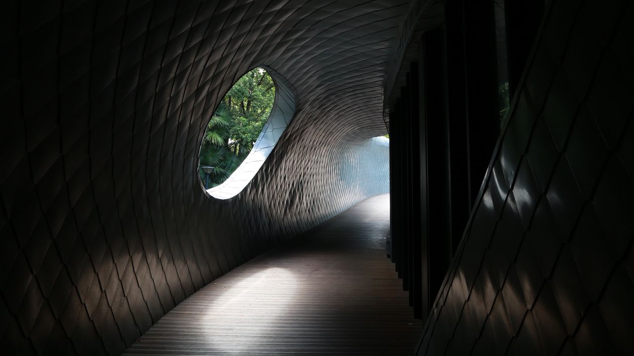 Обои тоннель, коридор, темный, архитектура, здание