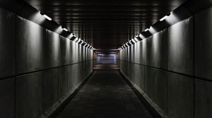 Превью обои тоннель, коридор, темный, серый
