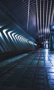 Превью обои тоннель, метро, платформа