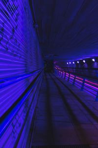 Превью обои тоннель, метро, темный, подземный, подсветка
