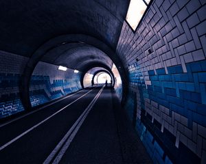 Превью обои тоннель, подземный, метро, город, железная дорога