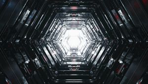 Превью обои тоннель, свет, свечение, 3d