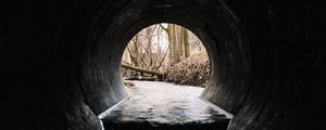 Превью обои тоннель, труба, вода