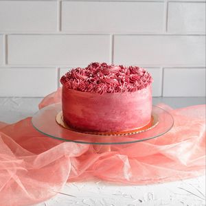 Превью обои торт, крем, десерт, розовый