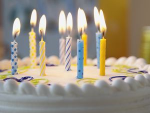 Превью обои торт, свечи, день рождения