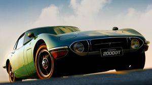 Превью обои toyota, 2000gt, 1970, вид спереди, зеленый