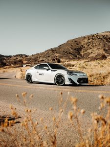 Превью обои toyota gt86, toyota, автомобиль, спорткар, белый