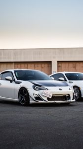 Превью обои toyota gt86, toyota, автомобиль, автомобили, белый