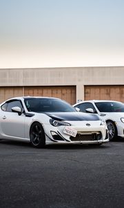 Превью обои toyota gt86, toyota, автомобиль, автомобили, белый